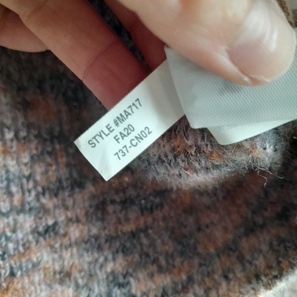 Madewell Space Dyed Eaton Puff Bishop Sleeve Wool Blend Sweater Size Small - Picture 6 of 8